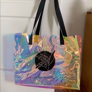 Lexbreezy holographic tote bag